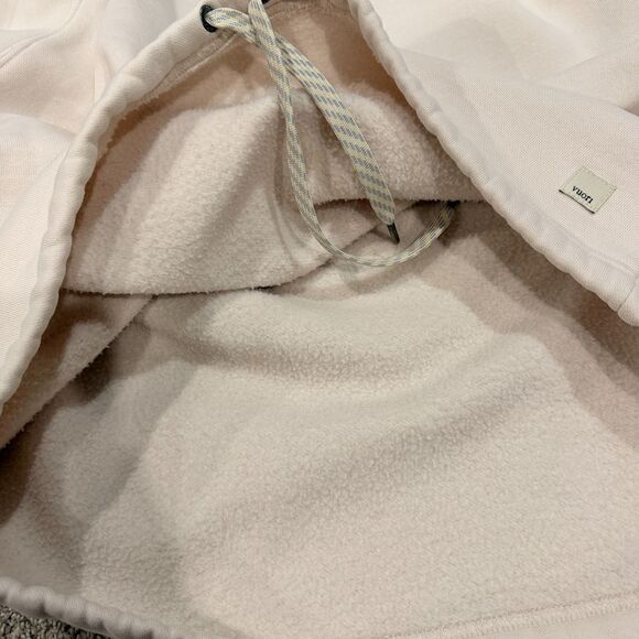 VUORI Cropped Crewneck Sweatshirt - Size X-Small Oversized Fit (Pale Pink/Cream) - Picture 8 of 8